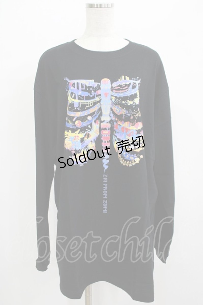 画像1: QOOZA / QOOZA×zumi Costal Long Sleeve Tee  黒 H-25-07-06-032-PU-TO-KB-ZI (1)