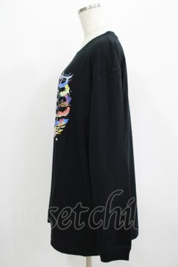 画像2: QOOZA / QOOZA×zumi Costal Long Sleeve Tee  黒 H-25-07-06-043-PU-TO-KB-ZH