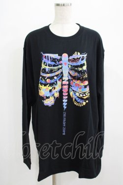 画像1: QOOZA / QOOZA×zumi Costal Long Sleeve Tee  黒 H-25-07-06-052-PU-TO-KB-ZH