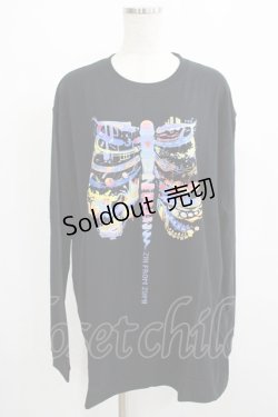 画像1: QOOZA / QOOZA×zumi Costal Long Sleeve Tee  黒 H-25-07-06-052-PU-TO-KB-ZS