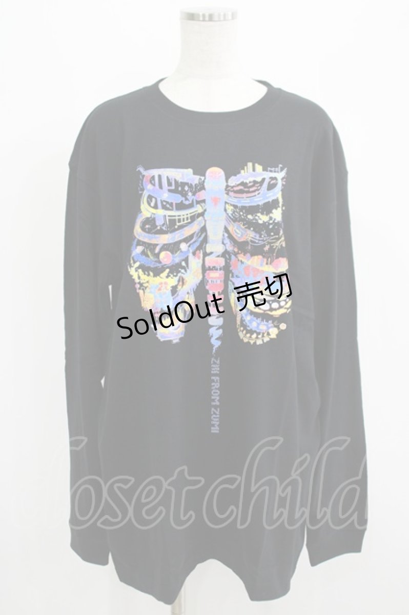 画像1: QOOZA / QOOZA×zumi Costal Long Sleeve Tee  黒 H-25-07-06-054-PU-TO-KB-ZY (1)