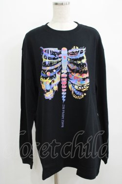 画像1: QOOZA / QOOZA×zumi Costal Long Sleeve Tee  黒 H-25-07-06-058-PU-TO-KB-ZH