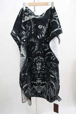 画像1: KILL STAR / HEAVY AND DOOMED BEACH TOWEL  黒 H-25-07-06-060-SL-ZA-KB-ZH