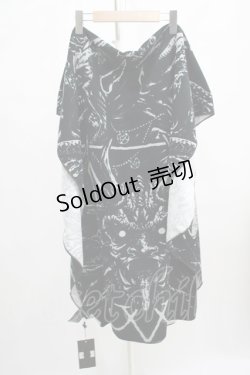 画像2: KILL STAR / HEAVY AND DOOMED BEACH TOWEL  黒 H-25-07-06-060-SL-ZA-KB-ZH