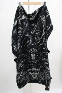 KILL STAR / HEAVY AND DOOMED BEACH TOWEL  黒 H-25-07-06-061-SL-ZA-KB-ZH