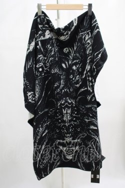 画像1: KILL STAR / HEAVY AND DOOMED BEACH TOWEL  黒 H-25-07-06-061-SL-ZA-KB-ZH