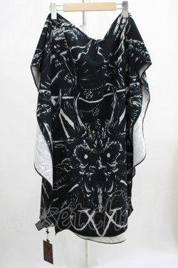 画像2: KILL STAR / HEAVY AND DOOMED BEACH TOWEL  黒 H-25-07-06-061-SL-ZA-KB-ZH