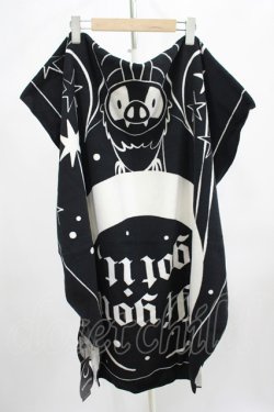 画像1: KILL STAR / HAUNT IT COFFIN TOWEL  黒 H-25-07-06-062-SL-ZA-KB-ZH