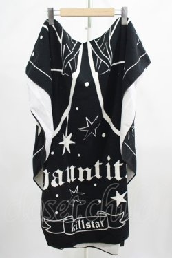 画像2: KILL STAR / HAUNT IT COFFIN TOWEL  黒 H-25-07-06-062-SL-ZA-KB-ZH