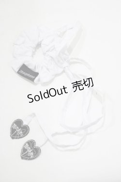 画像1: MORPH8NE / Bonie Scrunchies  白 H-25-07-06-064-PU-AC-KB-ZH