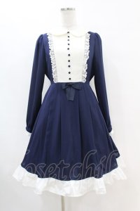 axes femme POETIQUE / ヨーク切替ワンピース M ネイビー H-25-07-06-1039-AX-OP-NS-ZH