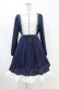 画像1: axes femme POETIQUE / ヨーク切替ワンピース M ネイビー H-25-07-06-1039-AX-OP-NS-ZH (1)