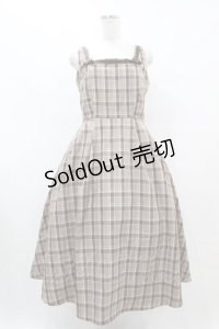 m petit by misako / AMCHKスクエアネックジャンパースカート L ブラウン H-25-07-06-1046-LO-OP-NS-ZH