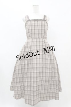 画像1: m petit by misako / AMCHKスクエアネックジャンパースカート L ブラウン H-25-07-06-1046-LO-OP-NS-ZH