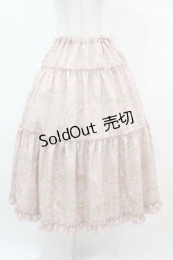 画像1: m petit by misako / NINA'S RVパニエスカート L ピンク/アイボリー リバーシブル H-25-07-06-1048-LO-SK-NS-ZH