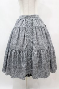 m petit by misako / NINA’Sコラボ トワルドジュイリバーシブルスカート L グレー/ブラックリバーシブル H-25-07-06-1049-LO-SK-NS-ZH