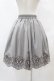 画像2: axes femme POETIQUE / 蝶柄透かし刺繍スカート M グレー H-25-07-06-1052-AX-SK-NS-ZH (2)