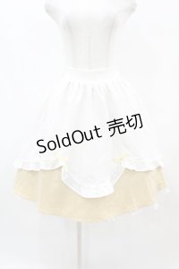 axes femme POETIQUE / フリルエプロンデザインスカート M イエロー H-25-07-06-1054-AX-SK-NS-ZH