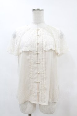 画像1: an another angelus / レースケープ衿ブラウス Free IVORY H-25-07-06-1057-CA-BL-NS-ZH