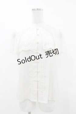 画像1: an another angelus / レースケープ衿ブラウス Free IVORY H-25-07-06-1057-CA-BL-NS-ZH