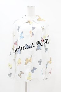 merry jenny / mothシャツ  オフホワイト H-25-07-06-1058-LO-BL-KB-ZH