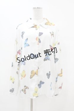 画像1: merry jenny / mothシャツ  オフホワイト H-25-07-06-1058-LO-BL-KB-ZH