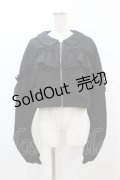 DearMyLoveRose / ヨークレースフリルショートブルゾン L~LL ブラック H-25-07-06-1060-EL-TO-NS-ZH