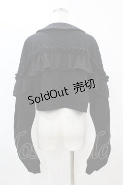 画像2: DearMyLoveRose / ヨークレースフリルショートブルゾン L~LL ブラック H-25-07-06-1060-EL-TO-NS-ZH