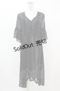 画像1: axes femme / バックレースデザインガウン M ブラック H-25-07-06-1061-AX-TO-NS-ZH