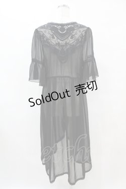 画像2: axes femme / バックレースデザインガウン M ブラック H-25-07-06-1061-AX-TO-NS-ZH