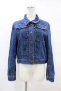 axes femme / レースアップデニムジャケット M ブルー H-25-07-06-1065-AX-JA-NS-ZH