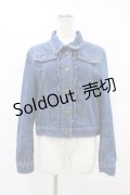 axes femme / レースアップデニムジャケット M ブルー H-25-07-06-1065-AX-JA-NS-ZH