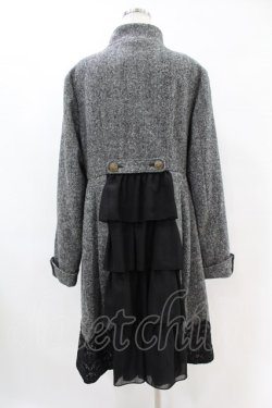 画像2: axes femme Red label / スタンド襟ダブルボタンコート L ブラック H-25-07-06-1066-PU-CO-NS-ZH