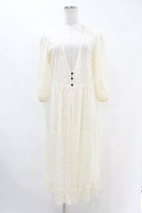 axes femme / 総レースガウン M 生成り H-25-07-06-1069-AX-TO-NS-ZH