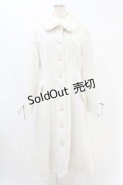 画像1: axes femme / ファー襟フィッシュテールコート L オフ H-25-07-06-1070-AX-CO-NS-ZT-C065