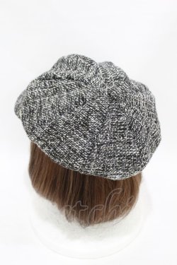 画像2: Swankiss / SX tweed casquette  ブラック H-25-07-06-1002-CA-AC-NS-ZH