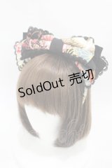 metamorphose / 花鳥風月〜乙女のはなごろも〜リボンカチューシャ  黒紅 H-25-07-06-1003-ME-AC-NS-ZH