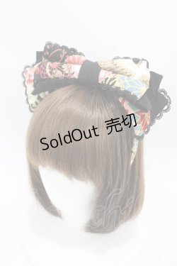 画像1: metamorphose / 花鳥風月〜乙女のはなごろも〜リボンカチューシャ  黒紅 H-25-07-06-1003-ME-AC-NS-ZH