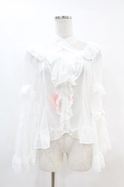 画像1: BABY,THE STARS SHINE BRIGHT / シフォンプリンセスドレスブラウス Free オフ白 H-25-07-06-1030-BA-BL-NS-ZH
