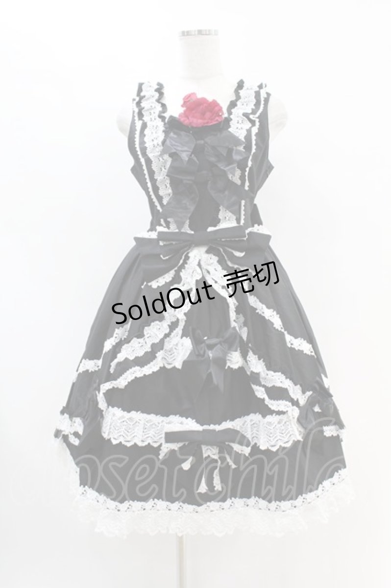 画像1: BABY,THE STARS SHINE BRIGHT / Dear Roseジャンパースカート Free ブラック H-25-07-06-1032-BA-OP-NS-ZH (1)