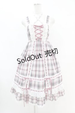 画像1: BABY,THE STARS SHINE BRIGHT / タータンチェックベビードールジャンパースカート Free ピンク H-25-07-06-1035-BA-OP-NS-ZH