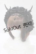 Restyle / Antlers roses and beads  黒 H-25-07-06-067-GO-AC-KB-ZH