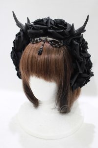 Restyle / Antlers roses and beads  黒 H-25-07-06-067-GO-AC-KB-ZH