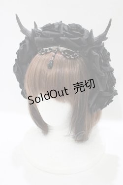 画像1: Restyle / Antlers roses and beads  黒 H-25-07-06-067-GO-AC-KB-ZH