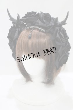画像1: Restyle / Antlers roses and beads  黒 H-25-07-06-069-GO-AC-KB-ZH