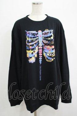 画像1: QOOZA / QOOZA×zumi Costal Long Sleeve Tee  黒 H-25-07-06-021-PU-TO-KB-ZH