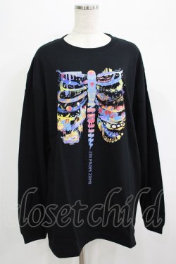 画像1: QOOZA / QOOZA×zumi Costal Long Sleeve Tee  黒 H-25-07-06-023-PU-TO-KB-ZH
