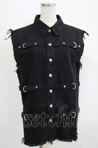 KILL STAR / Ervin Unisex Button-Up Vest XS ブラック H-25-07-06-024-SL-TO-KB-ZH
