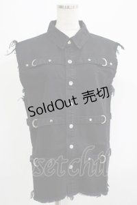 KILL STAR / Ervin Unisex Button-Up Vest XS ブラック H-25-07-06-024-SL-TO-KB-ZH