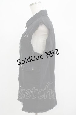 画像2: KILL STAR / Ervin Unisex Button-Up Vest XS ブラック H-25-07-06-024-SL-TO-KB-ZH